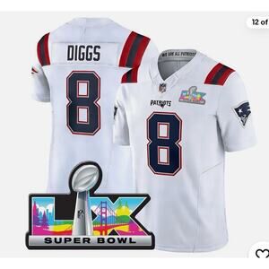 NWT Men's Stefon Diggs Super Bowl LX Patch Stitched Jersey